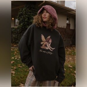 Black Fairy Graphic Women's Sweater